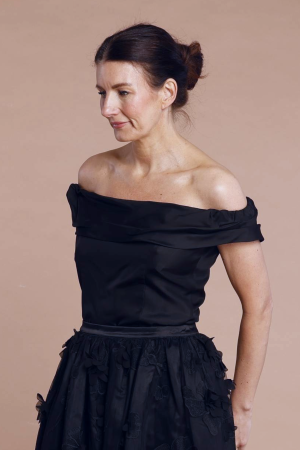 SILK OFF THE SHOULDER TOP
