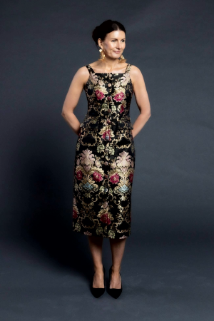 JACQUARD EVENING DRESS