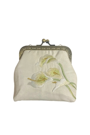 VELVET CLASP COIN PURSE CALLA LILY