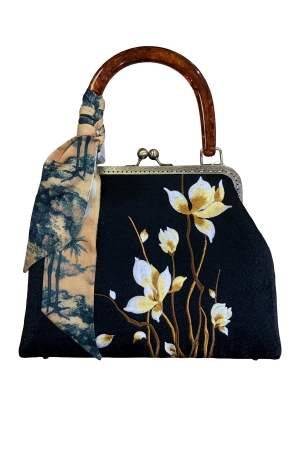 EMBROIDERED CLASP TOP MINI BAG FLORENTINE