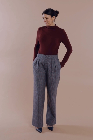 TWEED TROUSERS - NAVY