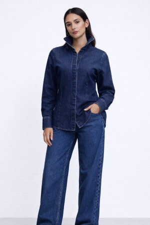 DENIM LONG SLEEVE SHIRT