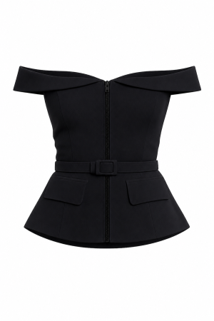 SCULPTED ZIPPER TOP