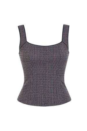 TWEED CORSET - NAVY