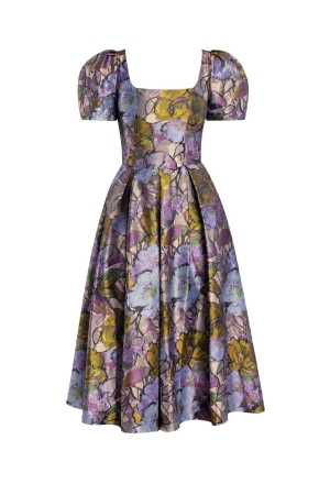 AUDREY DRESS - MINI SLEEVE - IRIS