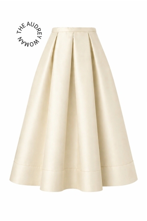 MIDI AUDREY SKIRT BUTTERCREAM