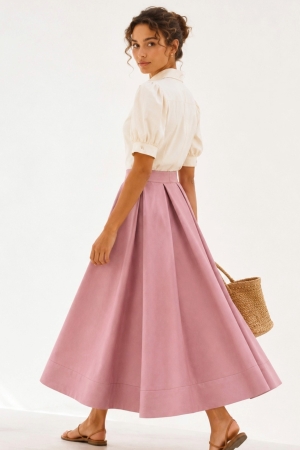 MIDI AUDREY SKIRT BLUSH
