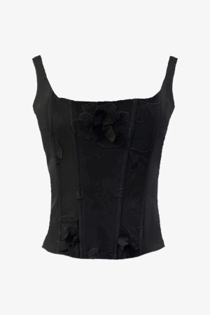 Floral Corset Top - Cedar Rose