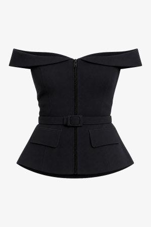 Sculpted Zipper Top - Cedar Rose