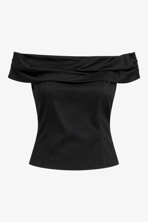 Silk Off the Shoulder Top - Cedar Rose