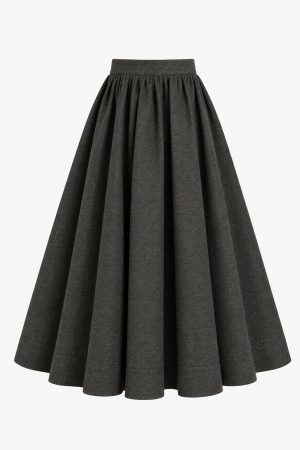 Audrey Full Tweed Skirt - Cedar Rose