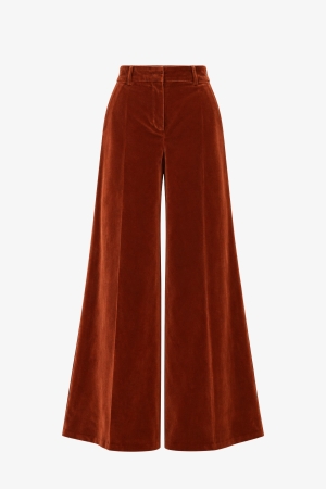 Audrey Velvet Trousers - Cedar Rose