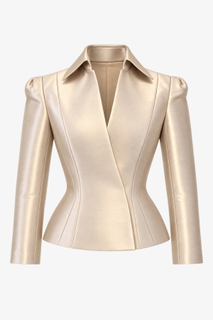 Audrey Mikado Crossover Jacket - Cedar Rose