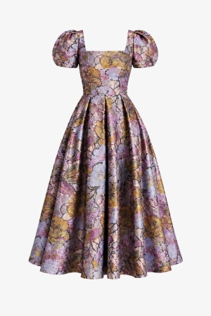 Audrey Dress - Mini Sleeve - Iris - Cedar Rose