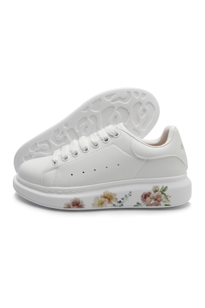 CLASSIC WHITE FLORAL PUMPS TRAINERS