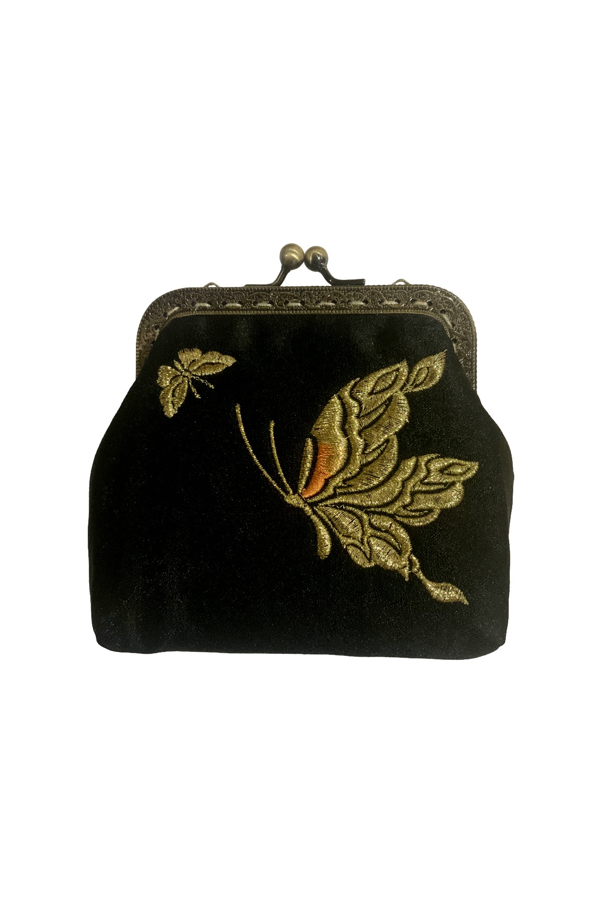 Velvet Clasp Coin Purse Butterfly - Cedar Rose