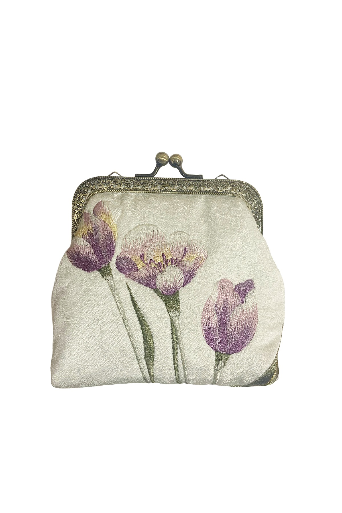 Velvet Clasp Coin Purse Lilac Flower - Cedar Rose