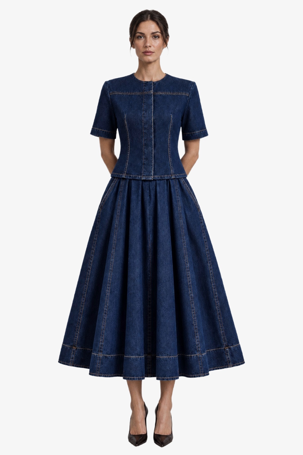 HERITAGE DENIM AUDREY SKIRT INDIGO
