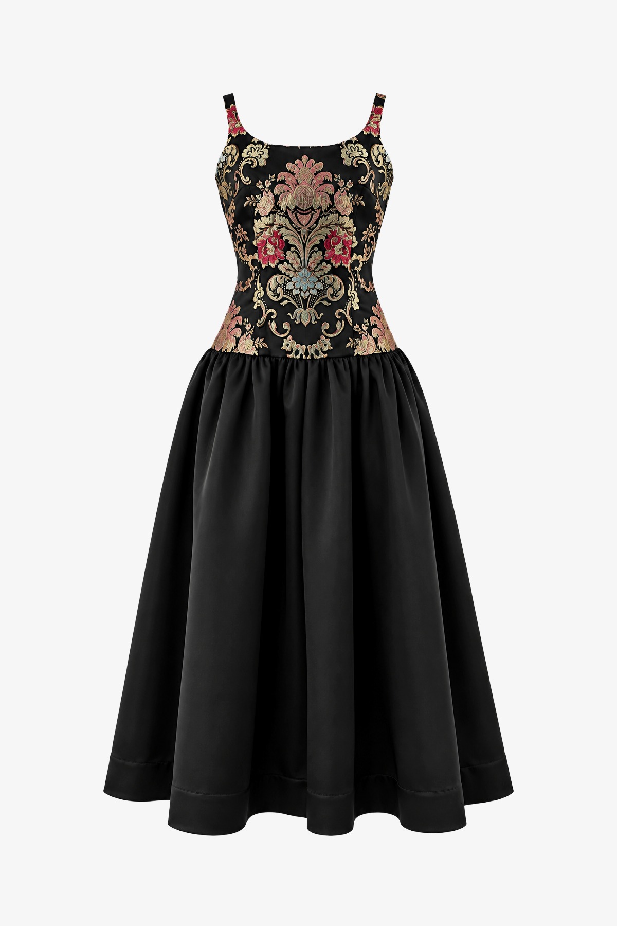 DROP WASTE JACQUARD DRESS