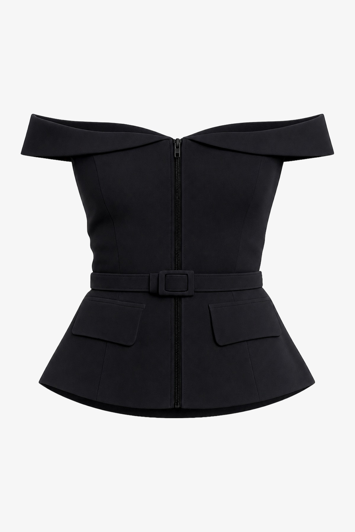 Sculpted Zipper Top - Cedar Rose
