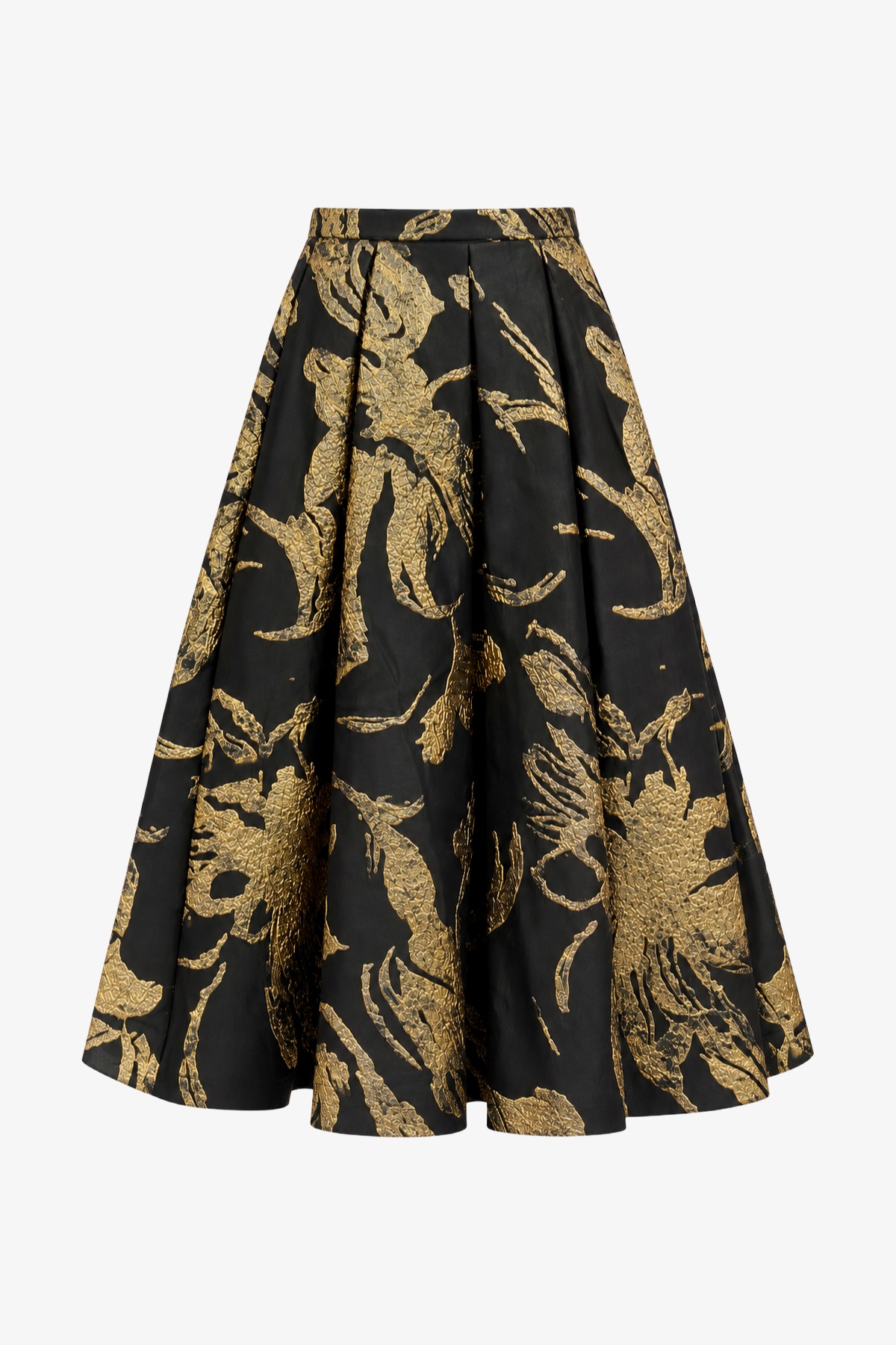 AUDREY SKIRT BLACK GOLD BROCADE