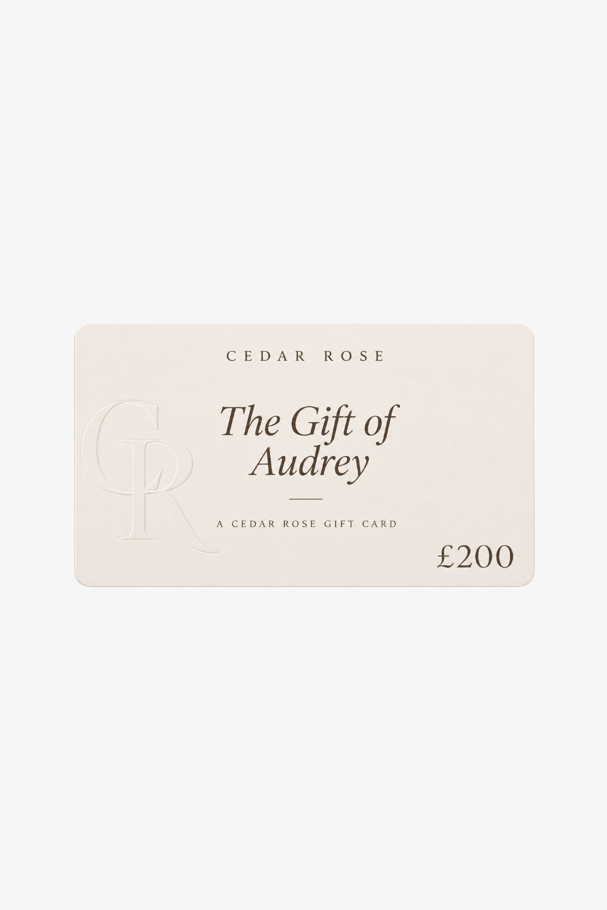 THE GIFT OF AUDREY £200