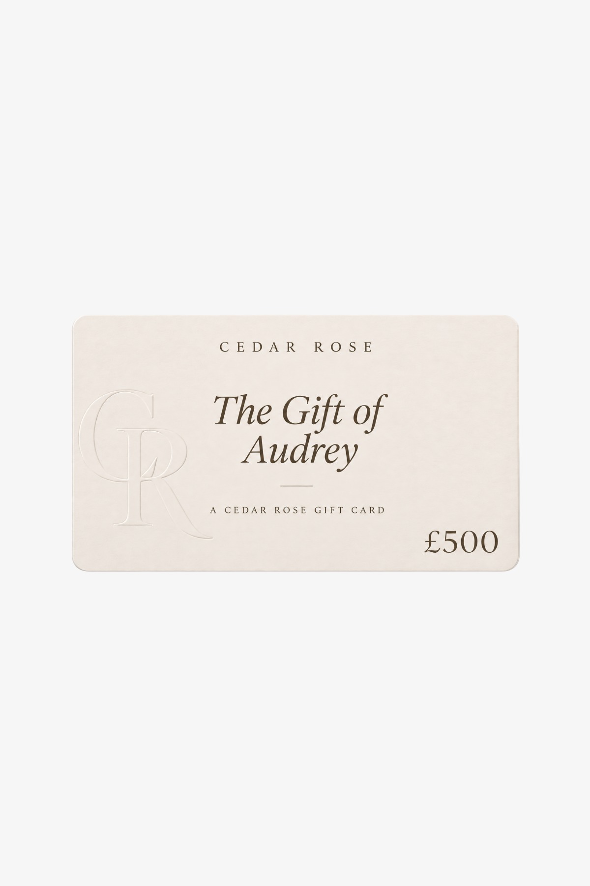 THE GIFT OF AUDREY £500