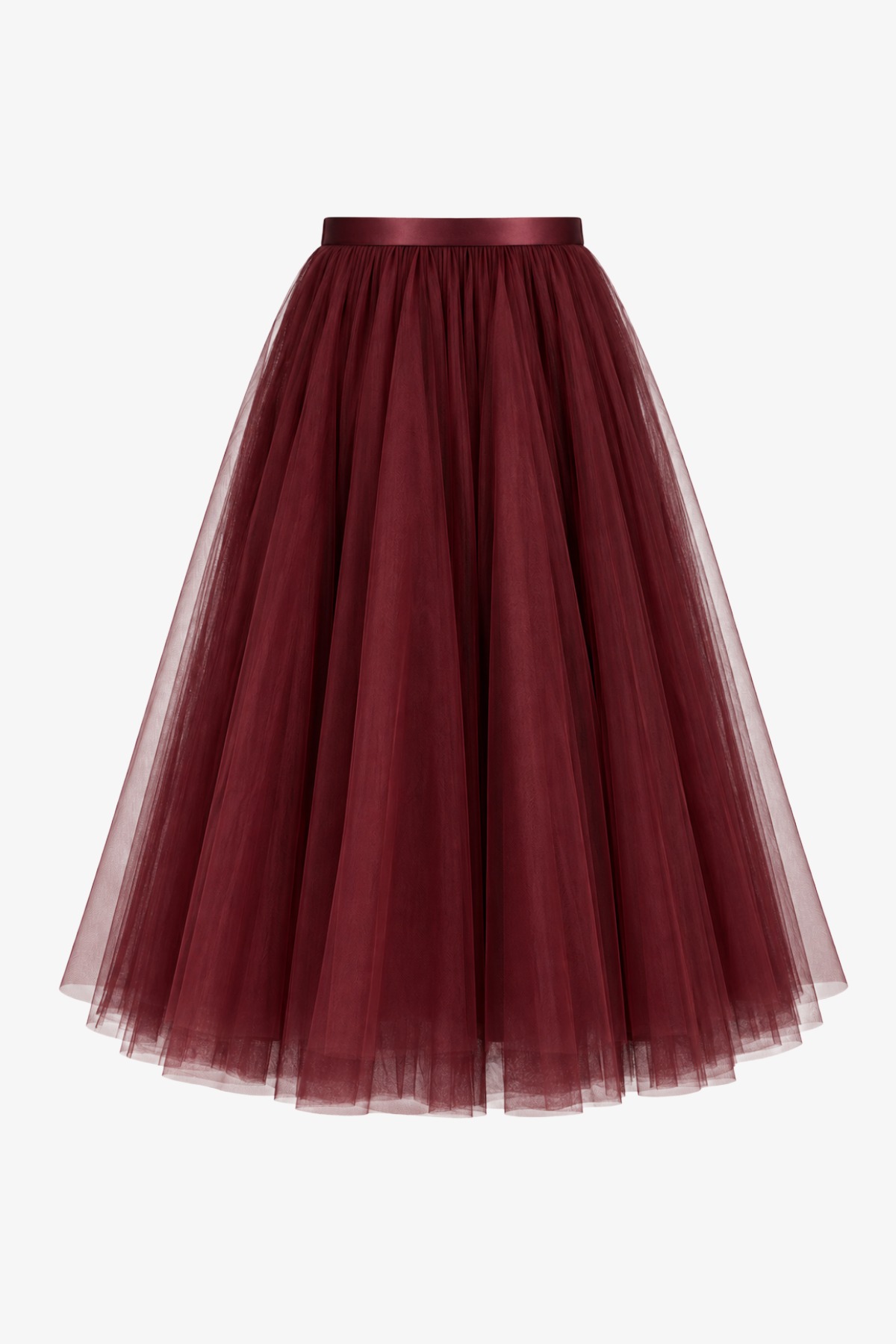 The Audrey Tulle Skirt Merlot - Cedar Rose