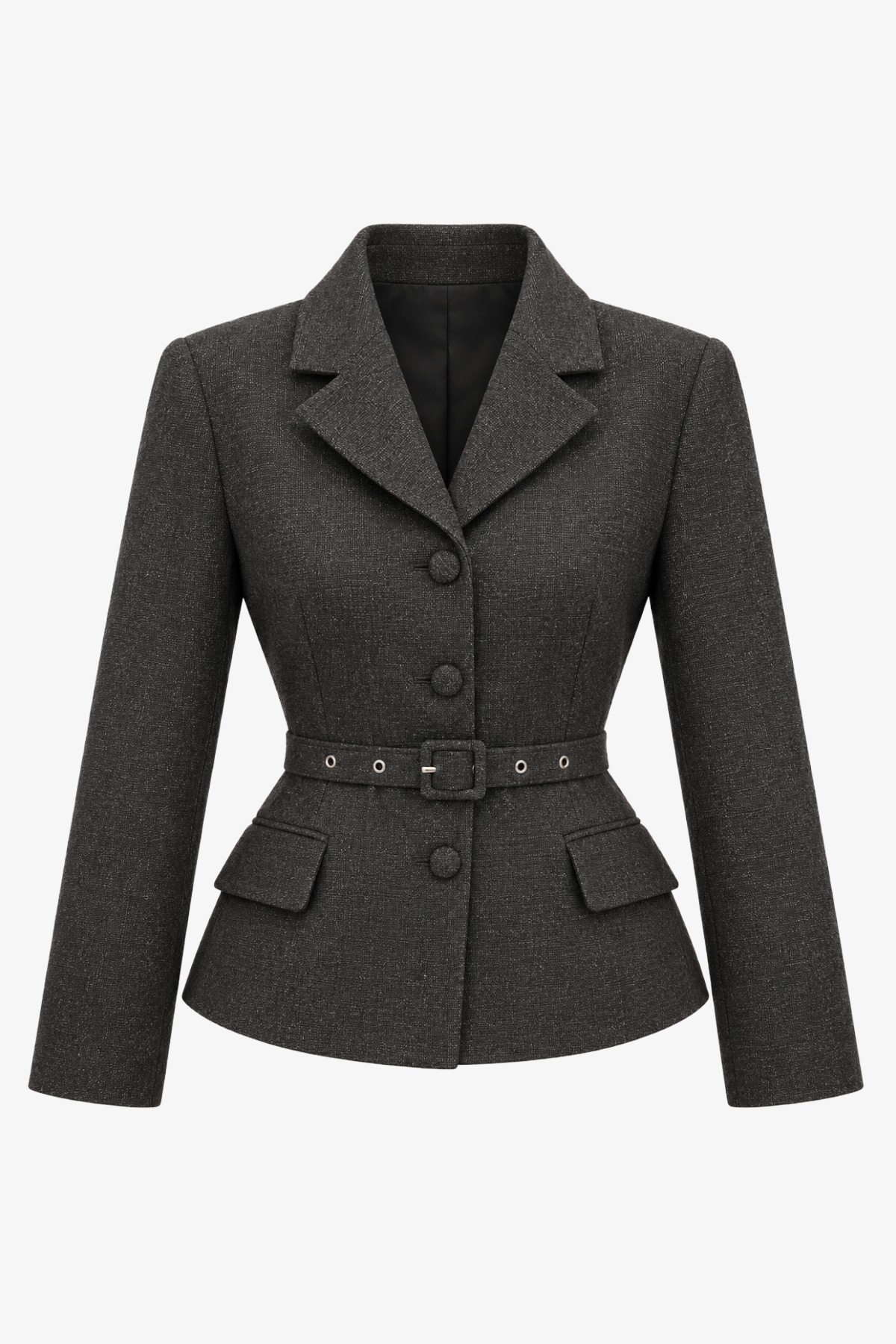 Audrey Belted Tweed Jacket - Cedar Rose
