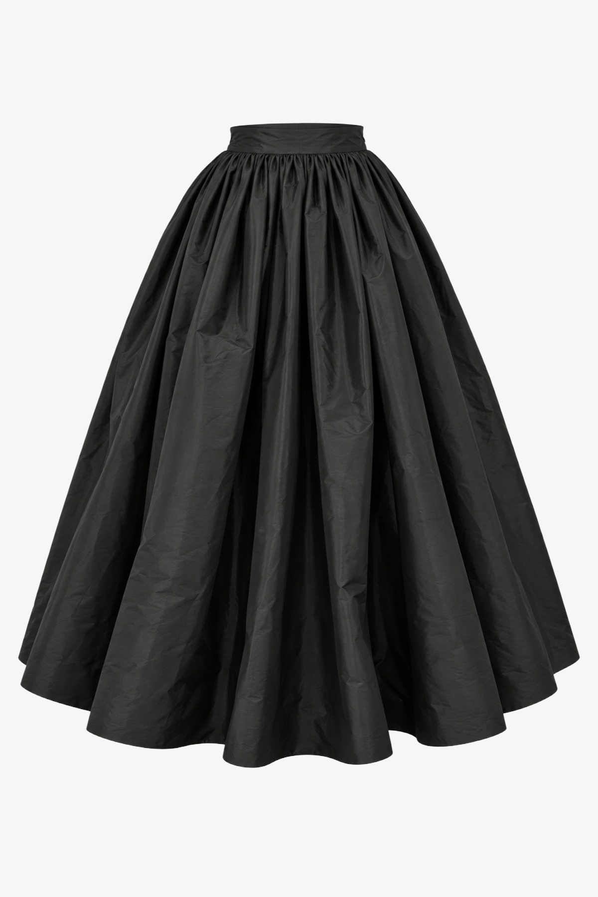 Audrey Crushed Taffeta Midi Skirt