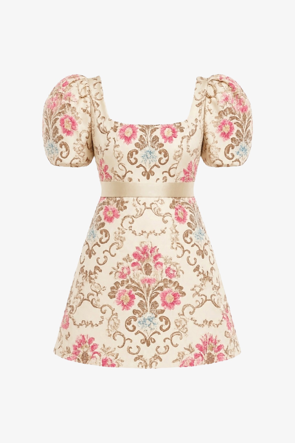 Jacquard Mini Dress Gold - Cedar Rose