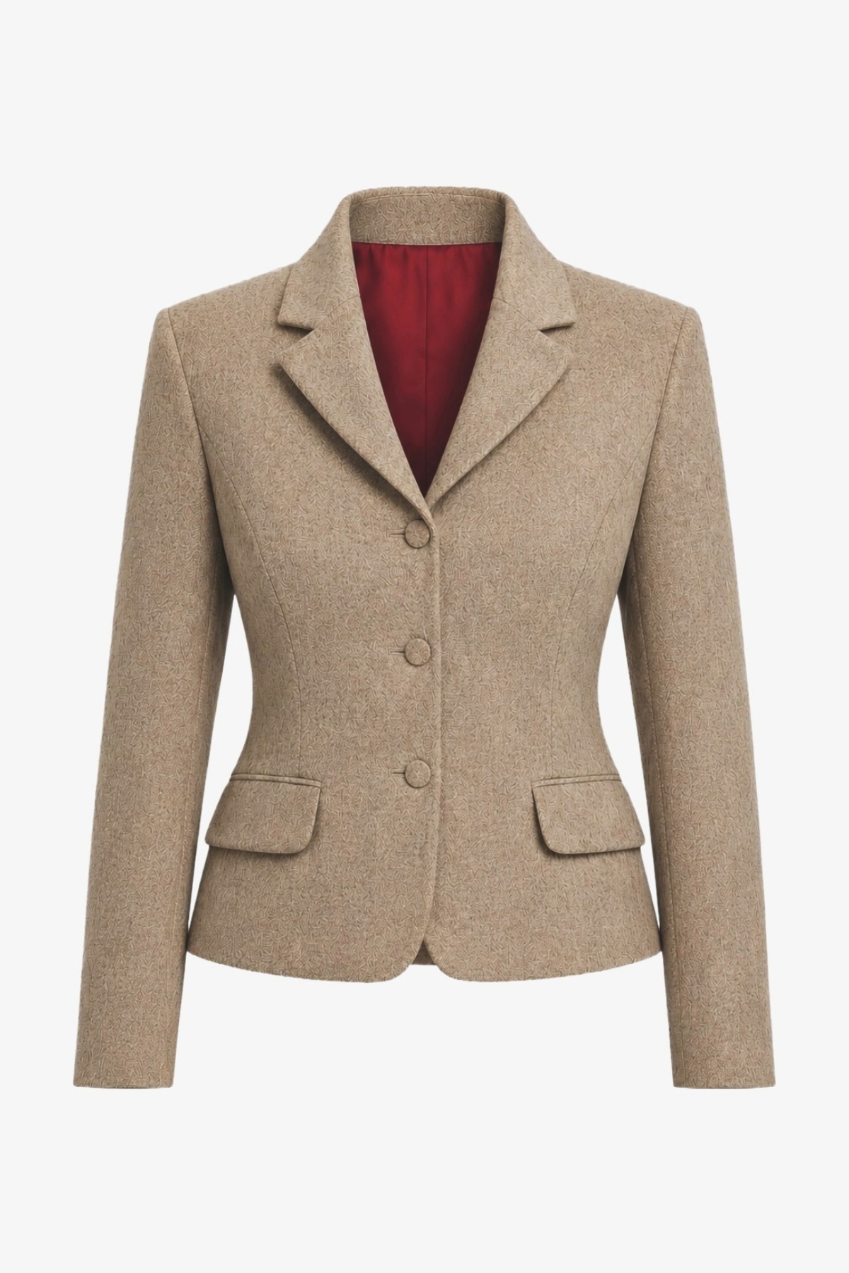 Audrey Jacket Tailored Tweed Tan - Cedar Rose